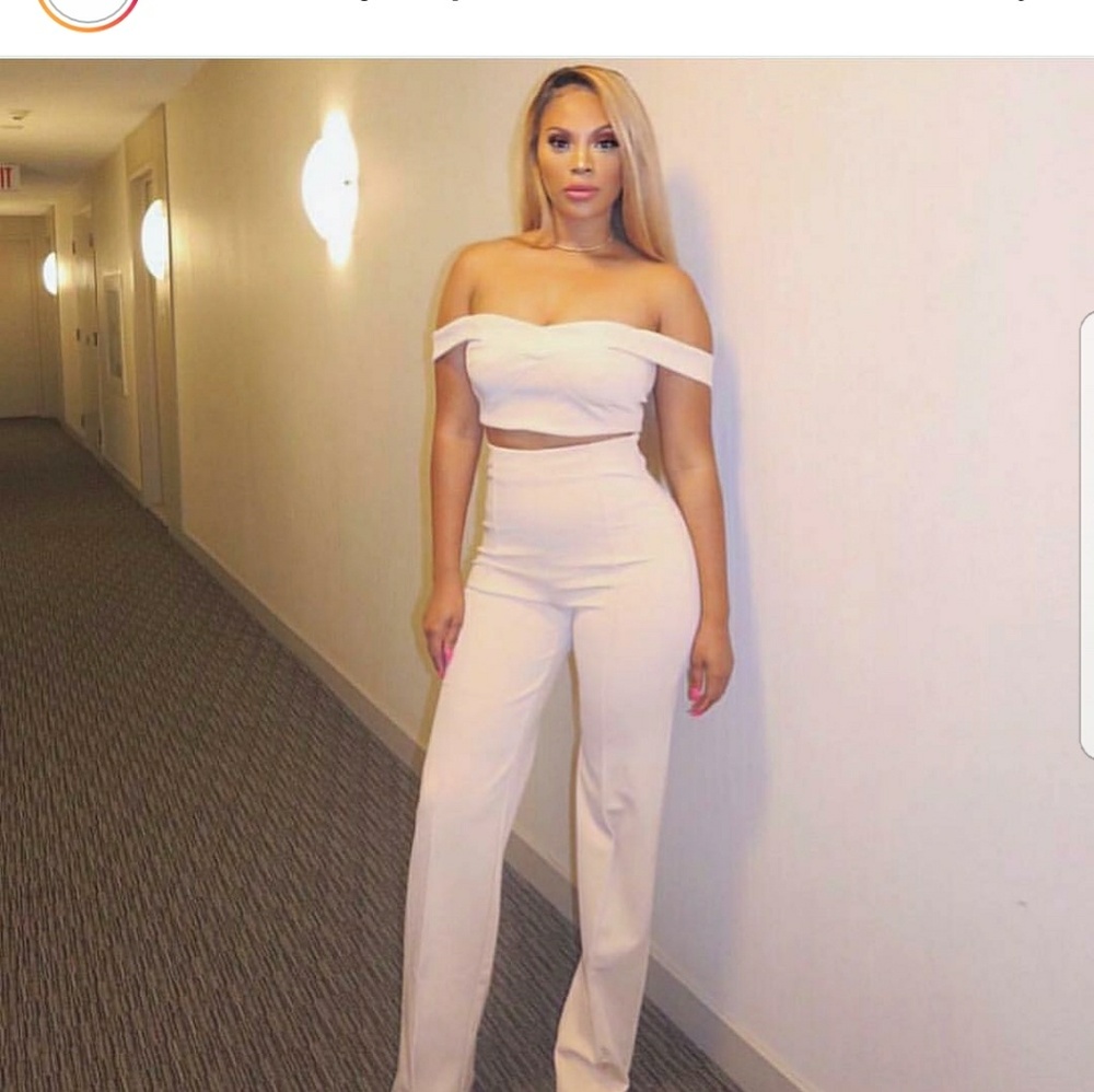 High waist pants set